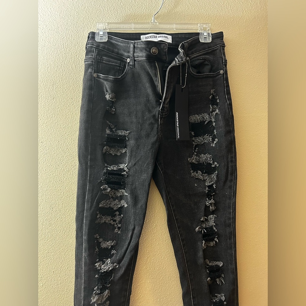 Distressed Black Jeans